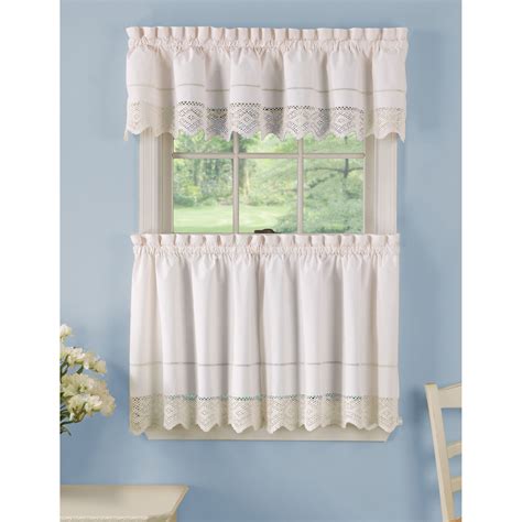 Country Classics White Crochet Tier Curtains Home Home Decor