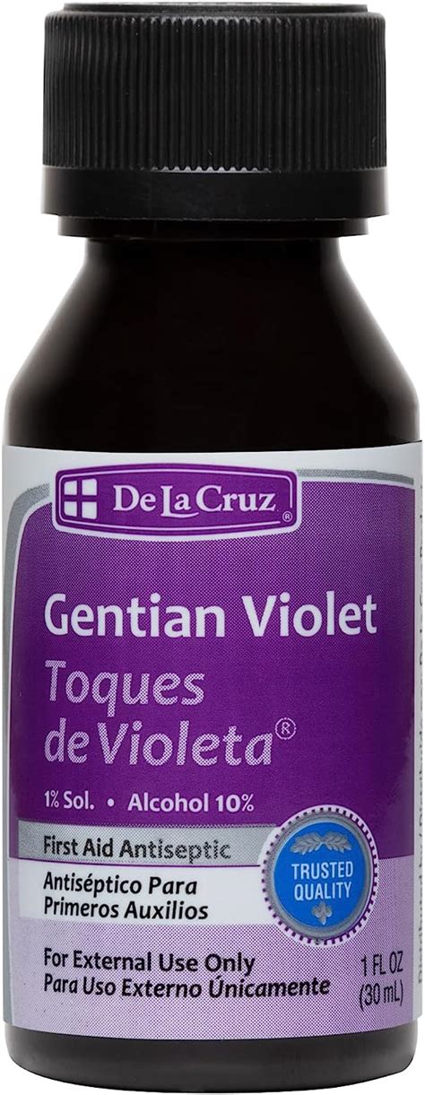 De La Cruz Gentian Violet Violeta De Genciana Tincture