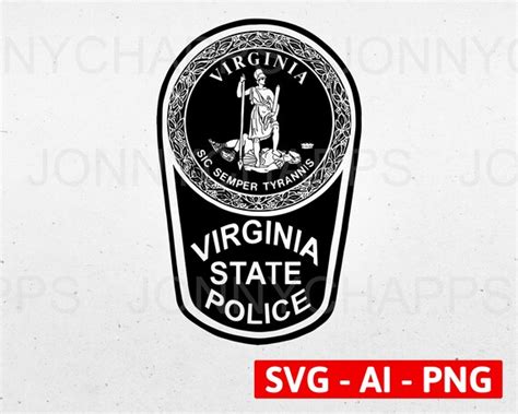 Virginia State Police Trooper Department Seal Logo Law Etsy