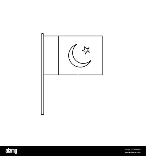 Pakistan Flag Black And White Stock Photos Images Alamy