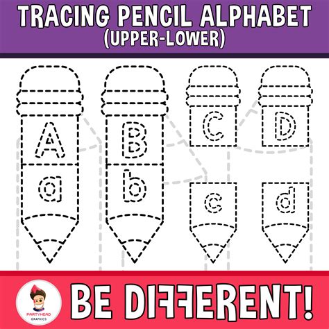 The Traceng Pencil Alphabet Upper And Lower Letters