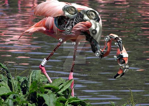 flamingo robot by 25468977 on deviantart