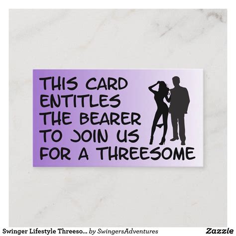 Customizable Swinger Threesome Invitation This Card Entitles The