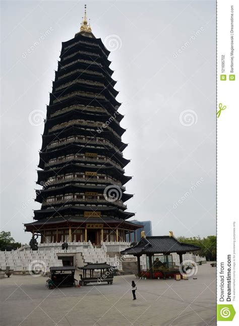 China Changzhou City The Highest Tianning Temple Editorial