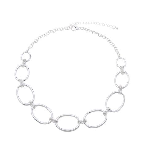 Silver Plated Necklace N20306 Unboxed Rhodium And Silver Plated