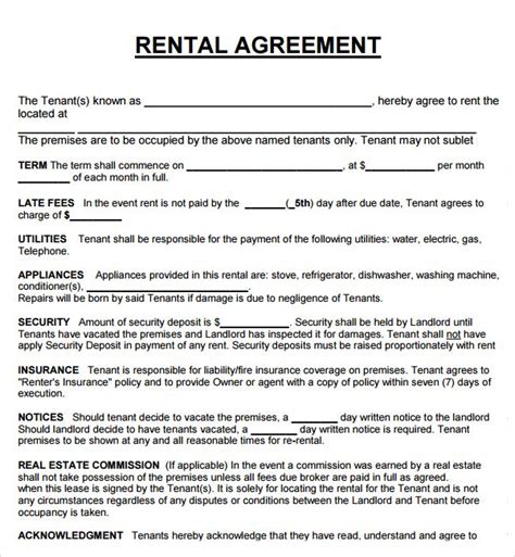 Remember to check with local laws as well as the terms of your lease for any information you may need to include in the lease termination letter. Rental Agreement | Real Estate Forms | Rental agreement templates, Room rental agreement, Lease ...