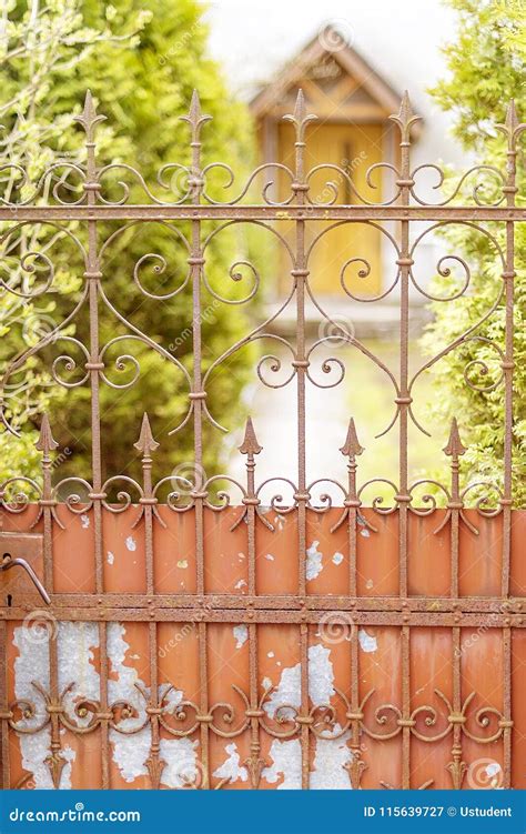 Old Iron Rusty Gate Stock Image Image Of Cemetery Wrought 115639727