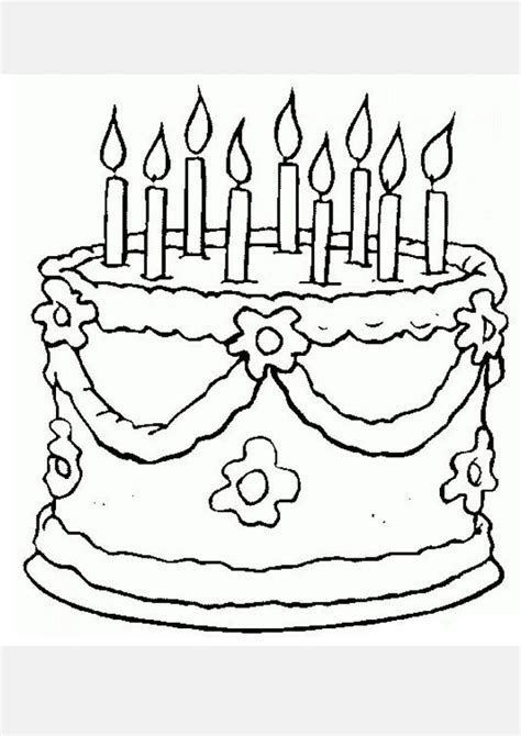 Unicorn Birthday Cake Coloring Pages - img-weed