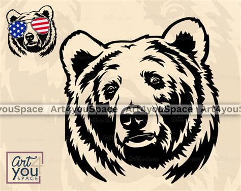 Grizzly Bear Head Usa Svg Png Dxf Clipart Download Wild Woodland Anim