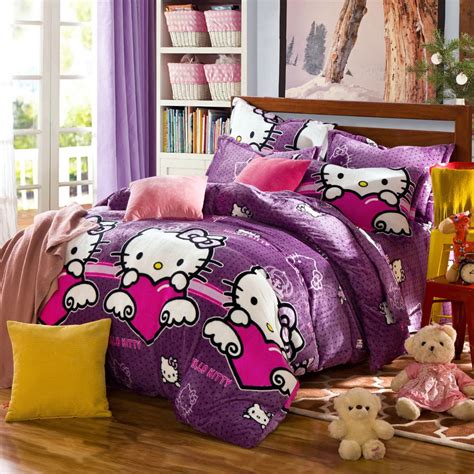 There are many shops, places, and even design which use the. Luxury Girls Bedroom with Purple Hello Kitty Pattern ...