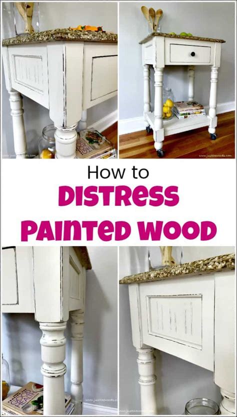 How To Distress Painted Wood For A Farmhouse Finish White Painted