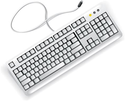 Branco Computador Vector Keyboard Baixar Vector