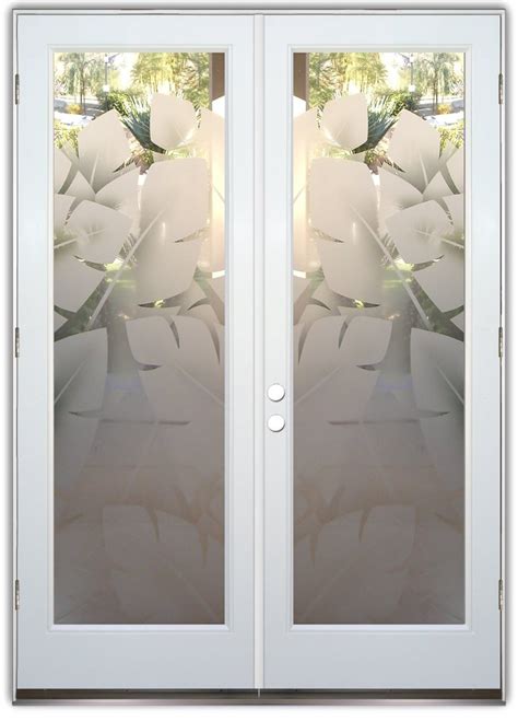 Dormakaba's glass door solutions are designed and tested for demanding interior applications. Banana Leaves 2D Pair Etched Glass Doors Tropical Decor