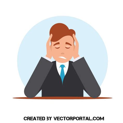 Worried Man Man Illustration Vector Free Free Vector Images