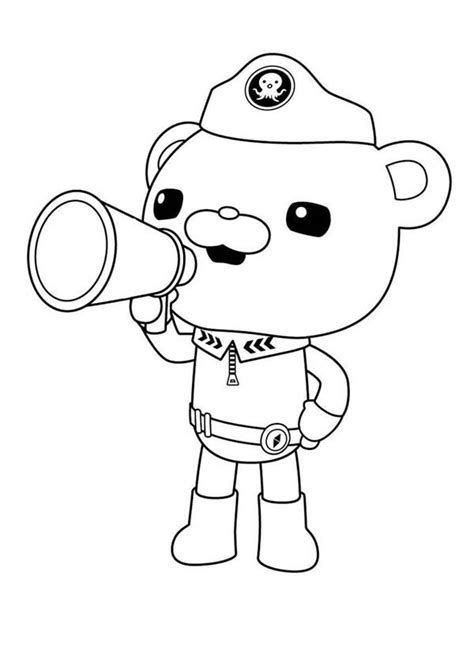 Captain Barnacles Of The Octonauts And Megafon Coloring Page - Download & Print Online Coloring