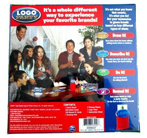 Logo Party Board Game By Spin Master Age 8 New Ebay