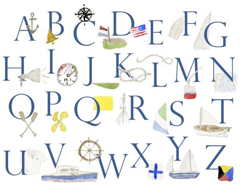 Nautical Alphabet Print Loulou Baker