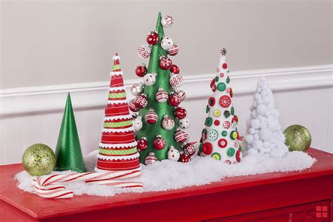 Styrofoam Cone Christmas Tree Craft Christmas Decorations