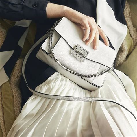 the gv3 bag in white smooth and grained leather from the givenchyfall18 collection designed by