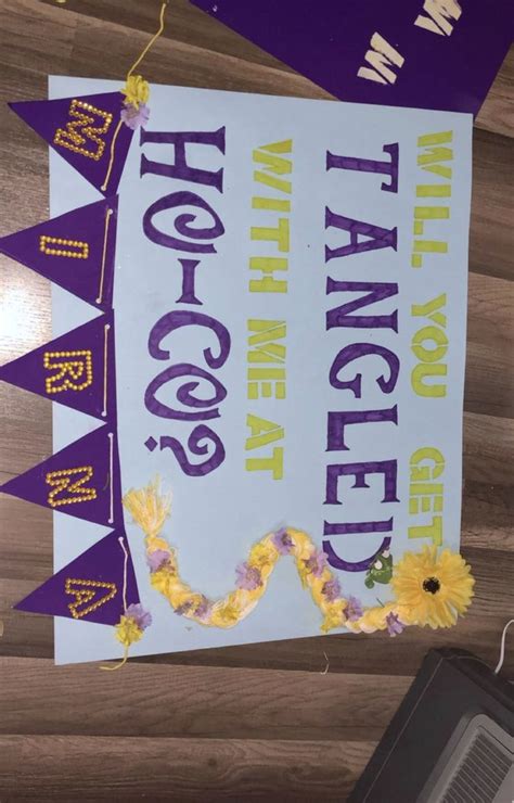 tangled hoco poster cute homecoming proposals homecoming proposal homecoming poster ideas
