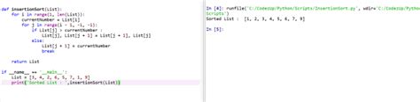 Insertion Sort Implementation Example In Python Codez Up