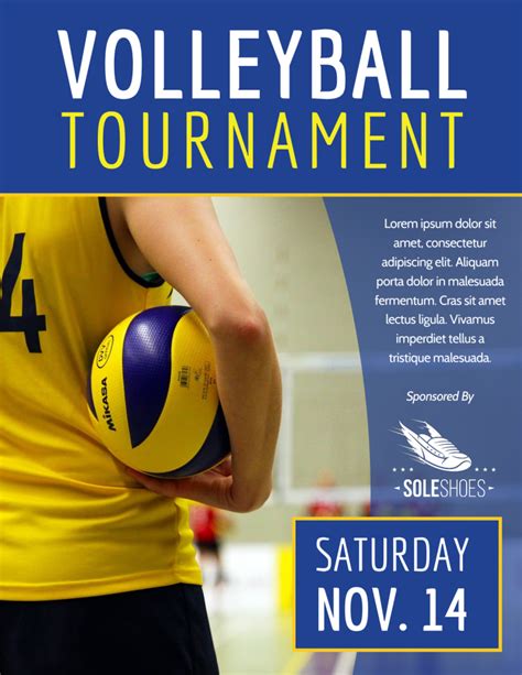 Volleyball Flyer Template Free