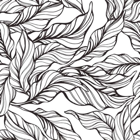 Hand Drawn Leaf Pattern Stock Photos Pictures And Royalty Free Images