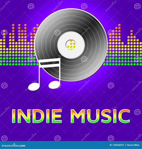 Indie Music Shows Sound Tracks 3d Illustration Stock Illustration