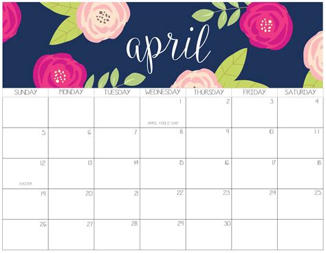 April (monat und weiblicher vorname) n. Cute April 2020 Calendar Design Printable with Notes | Newsmily Cute April 2020 Calendar Design ...