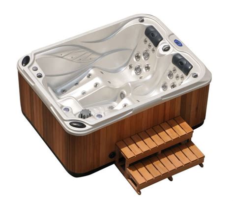 Shop wayfair for the best 2 person indoor hot tub. Mini 2-3 person indoor spa hot tub with two long lounges ...
