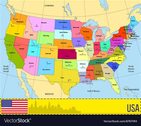 United States Map Capitals Us States And Capitals Map
