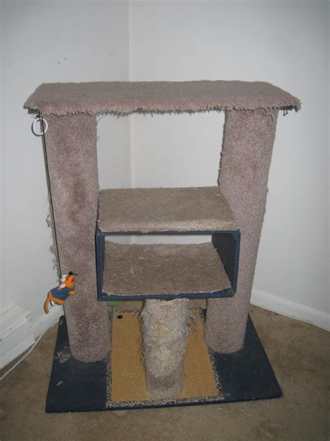 How To Re Carpet Your Cat Tower Cat Tower Diy Cat Tree Cat Room