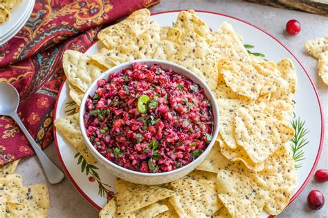 Cranberry Salsa Easy Minute Holiday Appetizer Two Healthy Kitchens