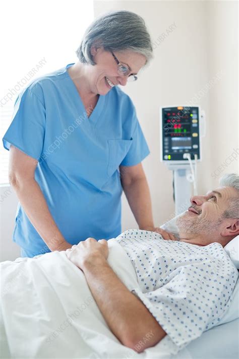Female Nurse And Male Patient Stock Image F0205517 Science Photo