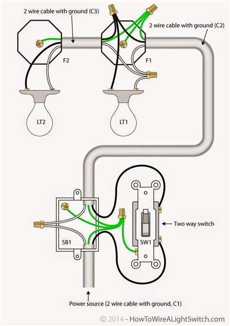 Wiring A 2 Lights 1 Switch Diagram Wiregram