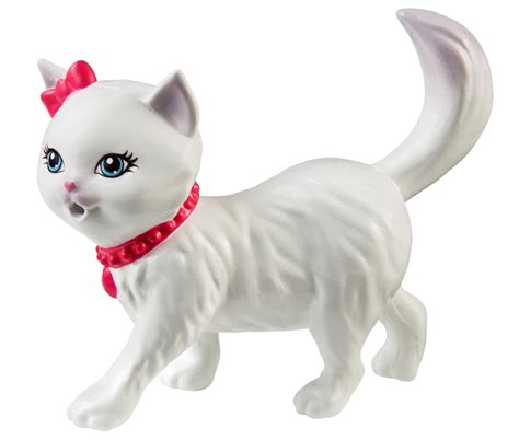 barbie blissa dreamhouse adventures cat drinking peeing kitty white cat rare toy