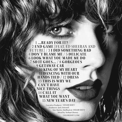 Taylor Swift Releases Reputation Track List After It Leaks Online E News