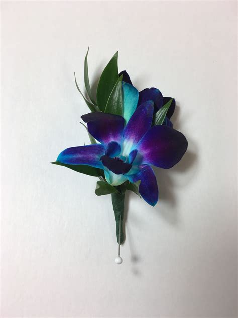 B1 Amy Blue Orchid Boutonniere In Bensalem Pa Flower Girl Florist