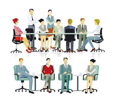 Team Meeting Business Advice Illustration Stock Vector Illustration