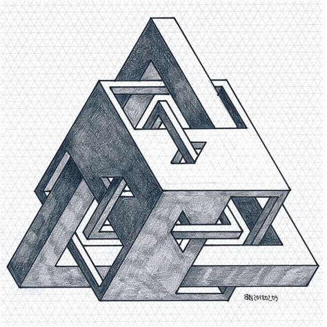 Impossible On Behance In 2020 Geometric Shapes Drawing Geometry Art