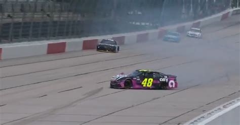 Jimmie Johnson Crashes Out Of Lead After Contact With Lapped Car