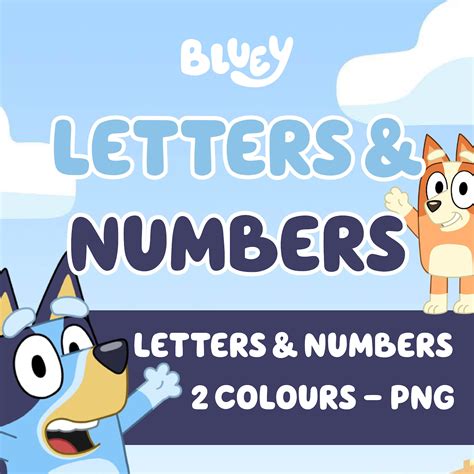 Bluey Inspired Font Downloadable Bluey Alphabet Etsy New Zealand