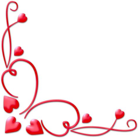 Love Corner Heart Png Valentine Love Corner Frame Png Stunning Free