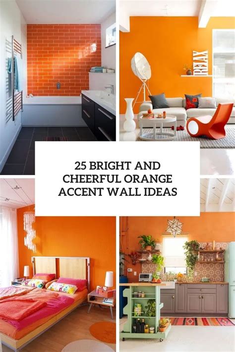 Rustic Orange Burnt Orange Accent Wall