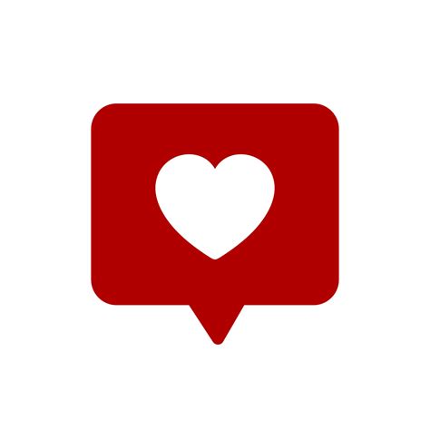 Vector Like Icon Social Media Notification Instagram Like