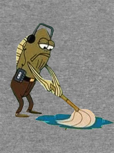 Fred The Fish Mopping Lightweight Hoodie For Sale By Dupex90 Redbubble