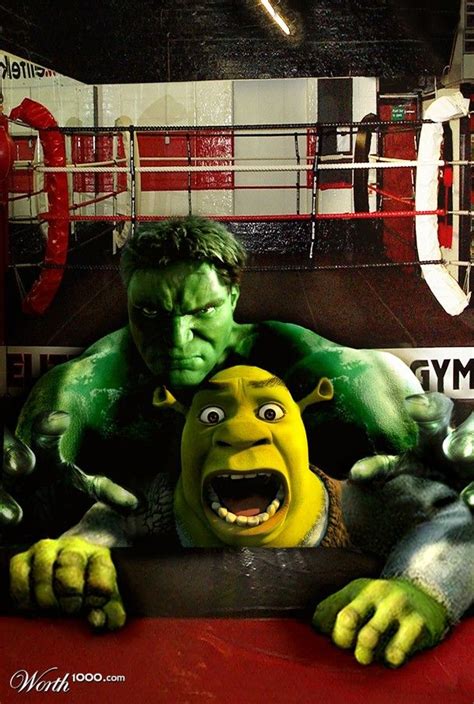 Shrek Vs Hulk Humor Gracioso Chistes Graciosos Gracioso