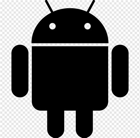 Ikon Komputer Logo Android Android Logo Hitam Bayangan Hitam Png