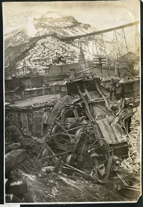 Photograph Of A Runaway Train Wreck In Utah Circa Early 1900s Part Of Unlv Libraries