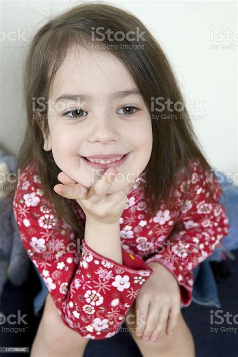 Portrait Smiling Cute Girl Stock Photo Download Image Now Cheerful